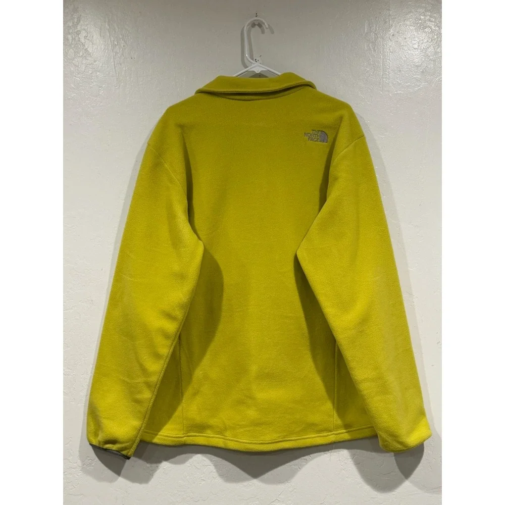 The North Face TKA 100 Glacier Full Zip Fleece Jacket Mens XL Chartreuse Yellow